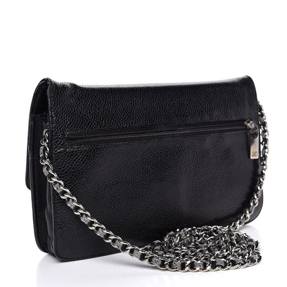 Chanel Caviar CC Wallet on Chain Black 3 of 15