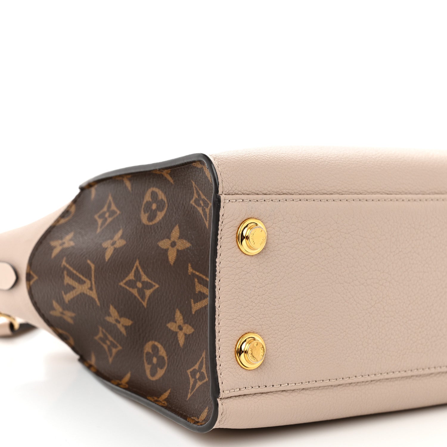 Louis Vuitton Calfskin Monogram On My Side PM Greige 8 of 10