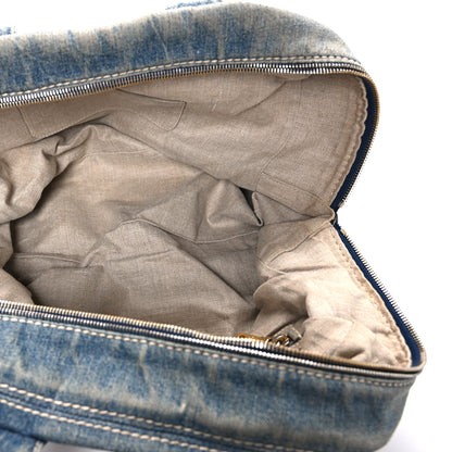 Prada Denim Canapa Logo Shoulder Bag 5 of 12