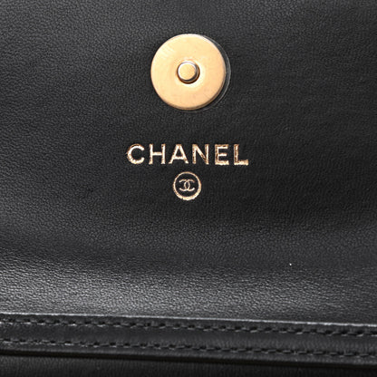 Chanel Lambskin Quilted Pearl Crush Flap With Chain Black 6 of 13