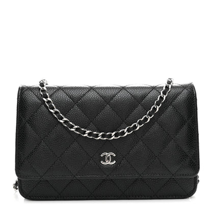 Chanel Caviar Quilted Wallet on Chain WOC Black 1 of 12