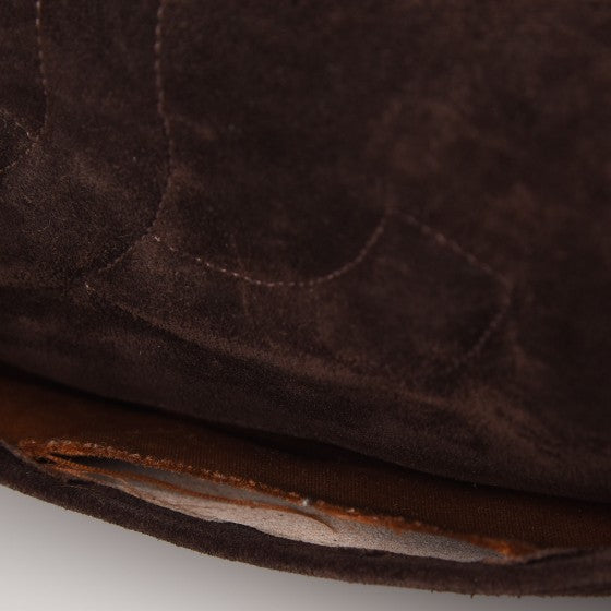 Suede CC Tassel Messenger Flap Bag Brown