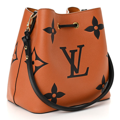 Louis Vuitton Empreinte Monogram Giant Crafty Neonoe MM Caramel Black 3 of 11