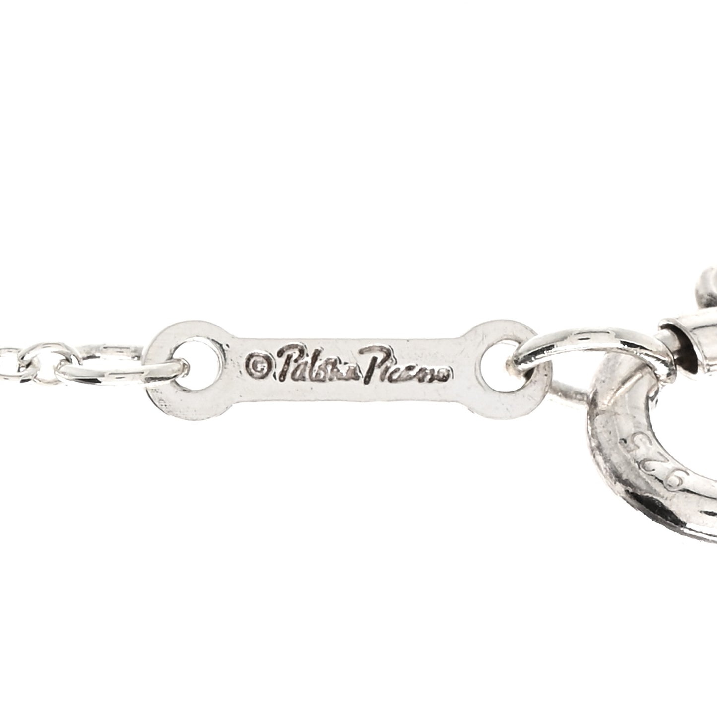 Sterling Silver Paloma Picasso Loving Heart Bar Pendant Necklace