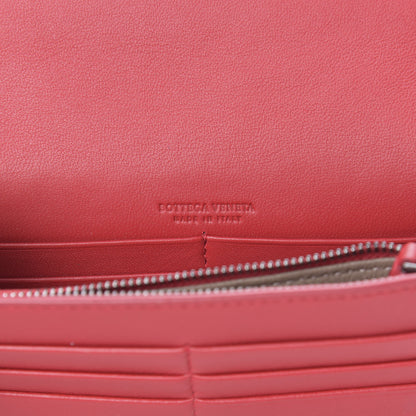 Bottega Veneta Nappa Intrecciato Chain Wallet China Red 6 of 12