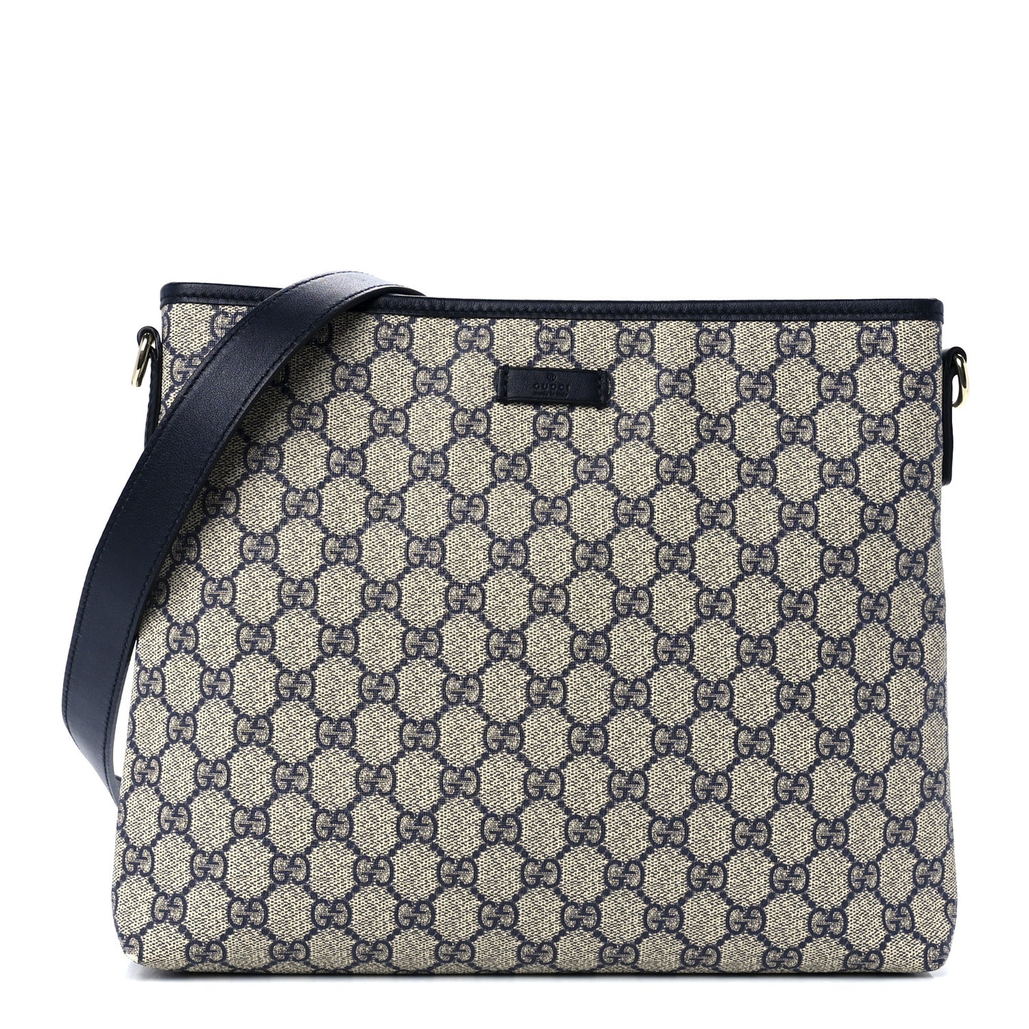 GG Plus Monogram Medium Flat Messenger Bag Navy