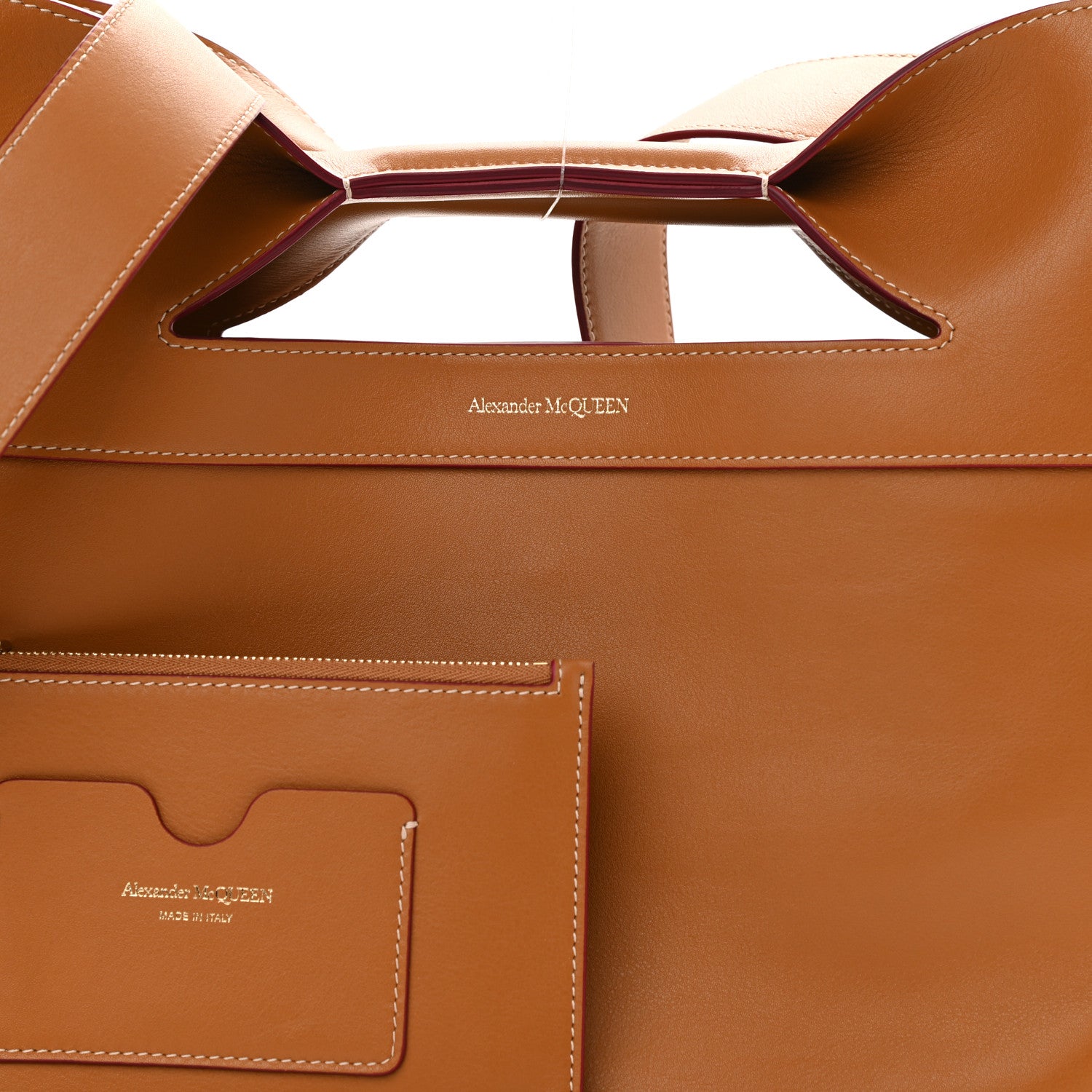 Alexander McQueen Calfskin Small The Bow Bag Tan 9 of 9