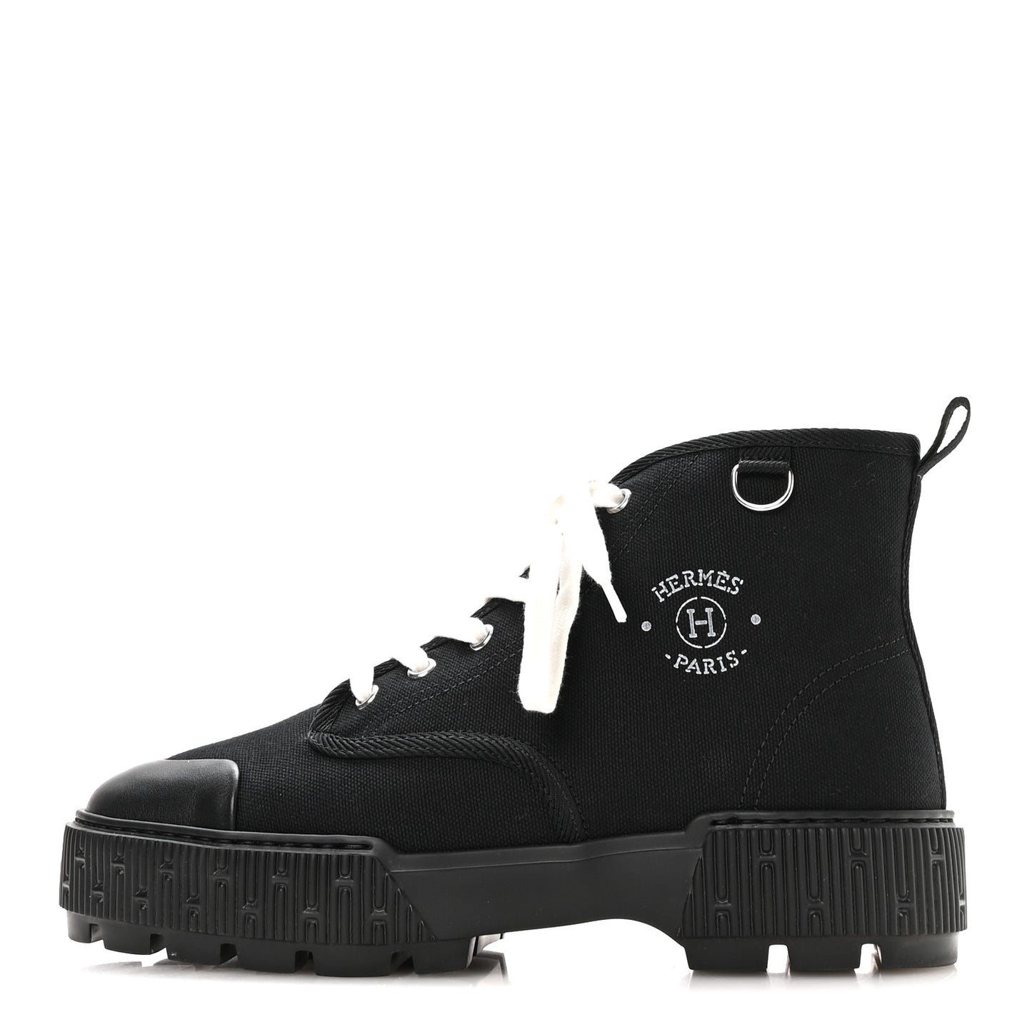 Canvas Calfskin Itineraire Ankle Boot 39 Black