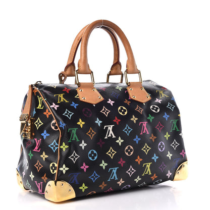 Louis Vuitton Monogram Multicolor Speedy 30 Black 3 of 9