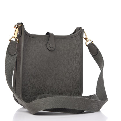 Hermes Taurillon Clemence Evelyne TPM Vert De Gris 3 of 9