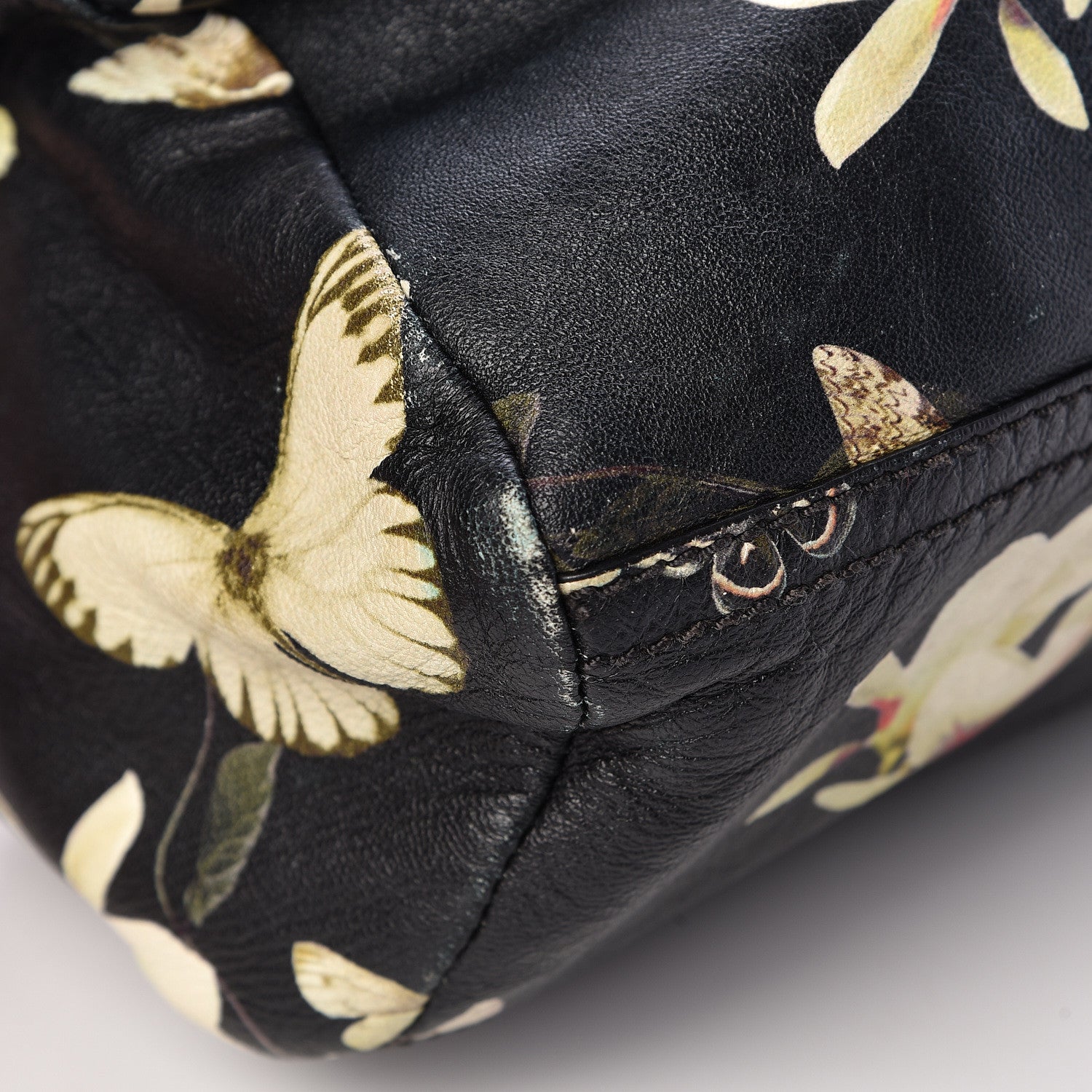 Givenchy Lambskin Magnolia and Moth Print Mini Pandora Black 9 of 13
