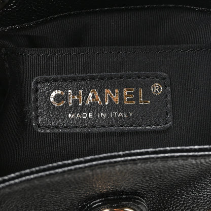 Chanel Shiny Caviar Quilted Small Duma Pockets Drawstring Backpack Black 6 of 10