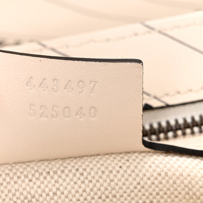 Gucci X BALENCIAGA Calfskin Matelasse Logo Print Small GG Marmont Shoulder Bag White 7 of 14
