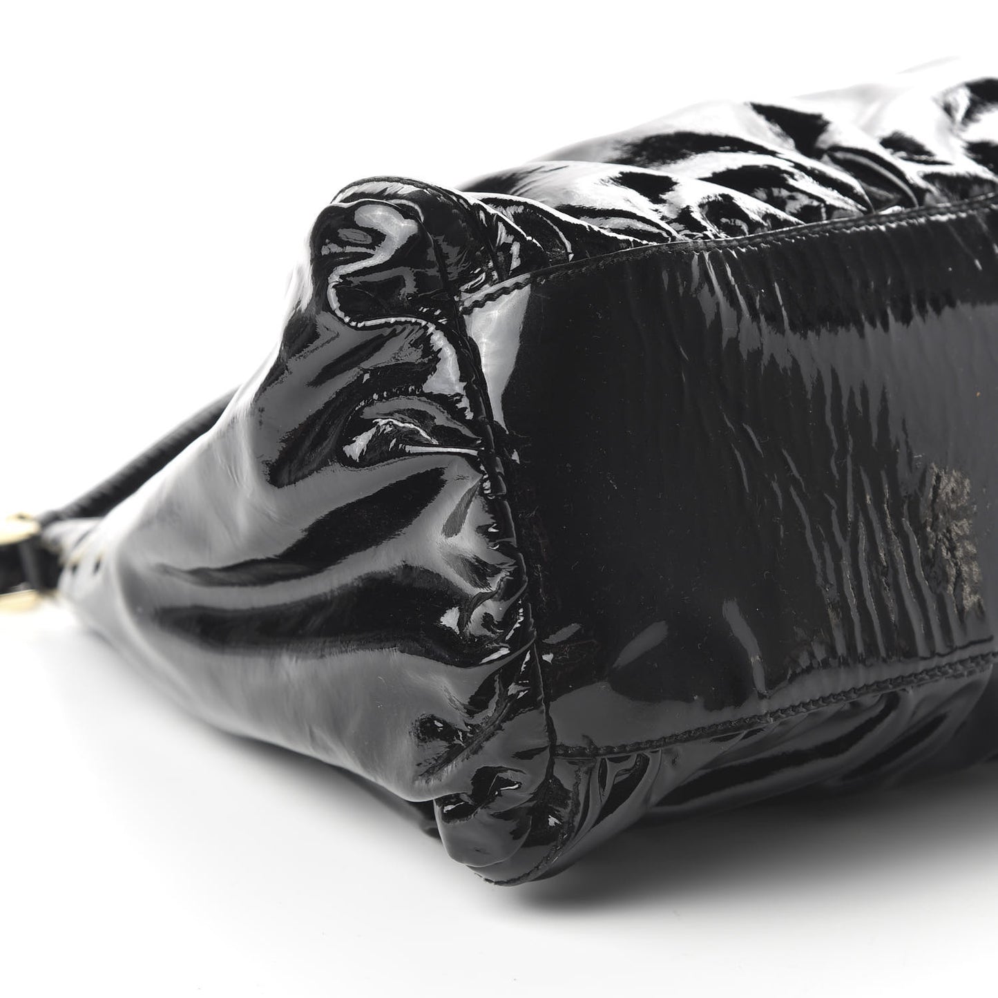 Patent Large D Ring Hobo Black