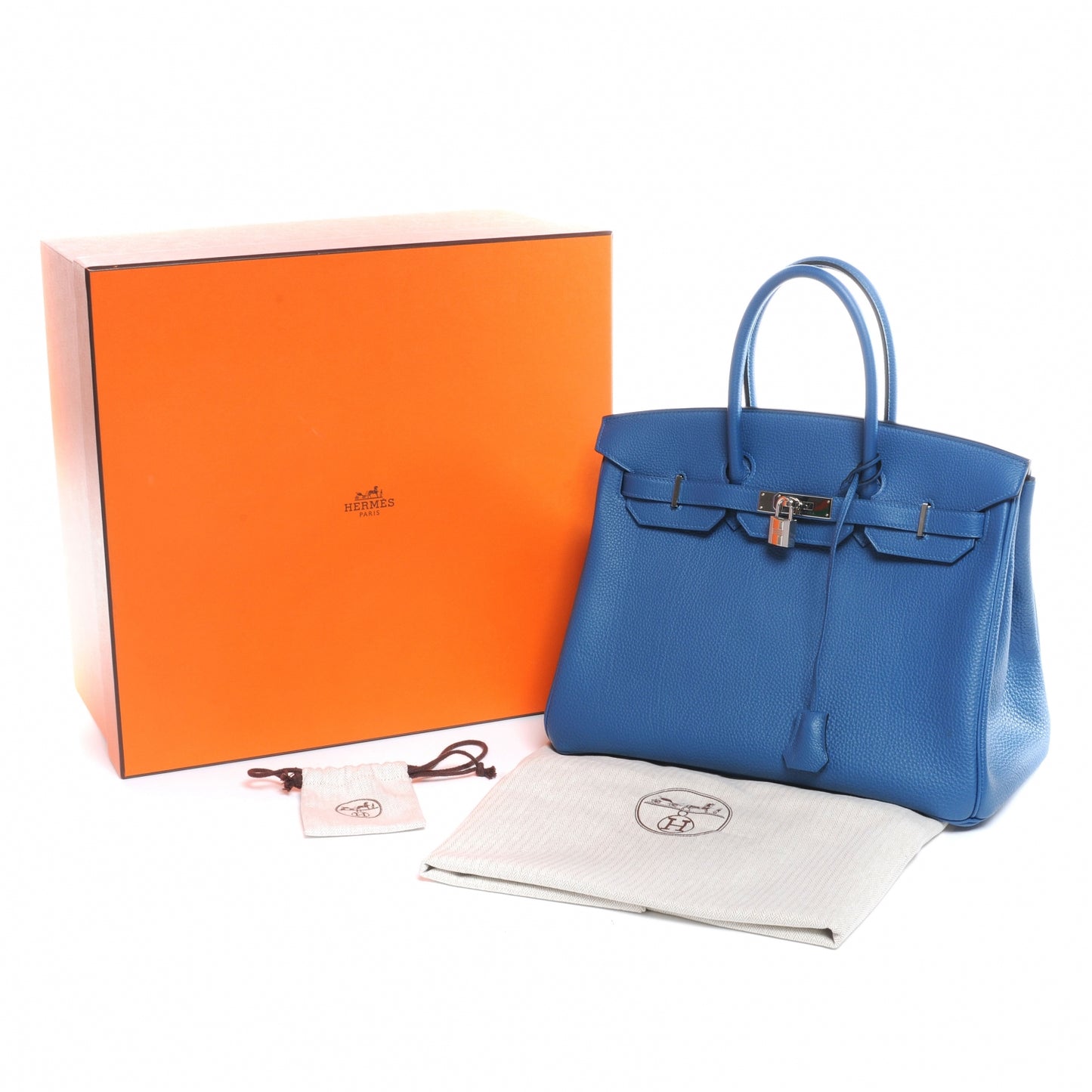 Togo Birkin 35 Bleu de Galice