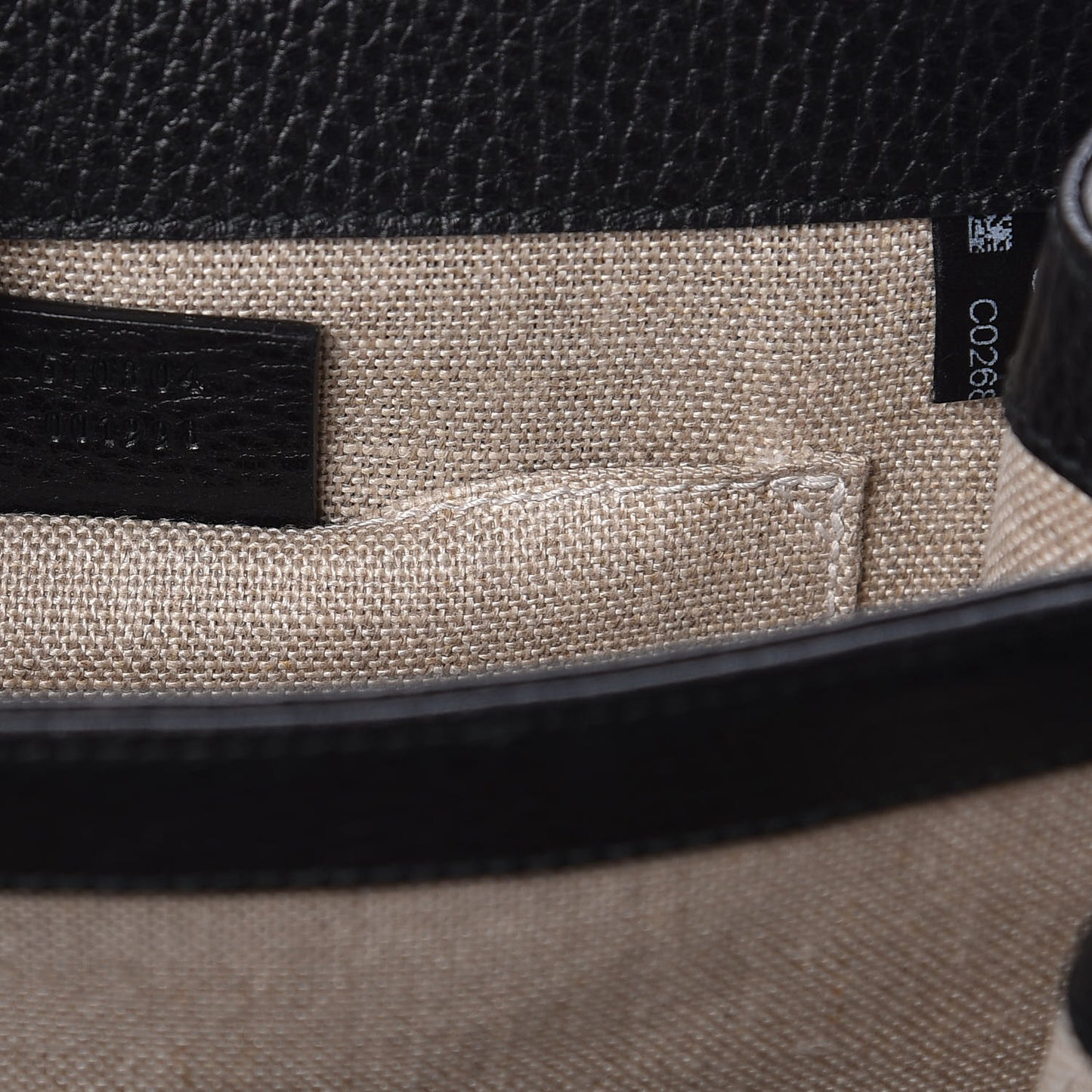 Dollar Calfskin Small Interlocking G Shoulder Bag Black