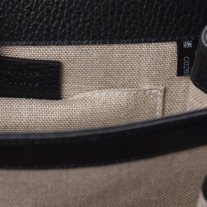 Gucci Dollar Calfskin Small Interlocking G Shoulder Bag Black 7 of 9