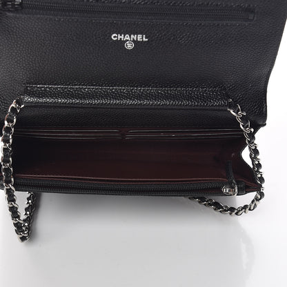 Chanel Caviar Quilted Wallet On Chain WOC Black 5 of 11