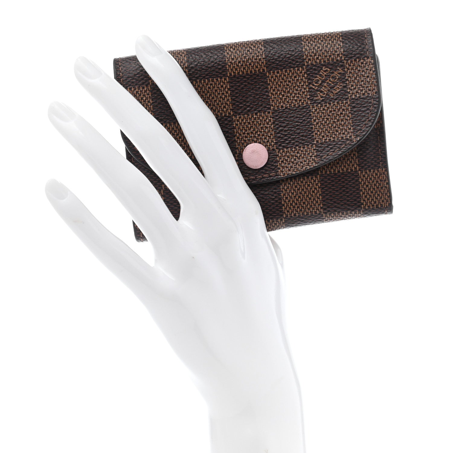 Louis Vuitton Damier Ebene Rosalie Coin Purse Rose Ballerine 2 of 7
