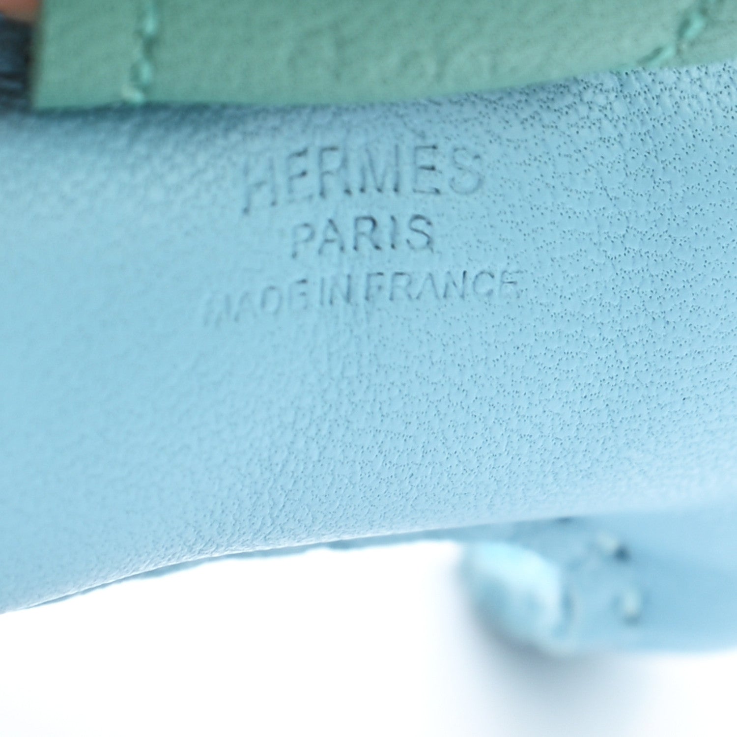 Hermes Milo Lambskin Grigri Rodeo Horse Bag Charm PM Bleu Celeste Lime Malachite 3 of 5