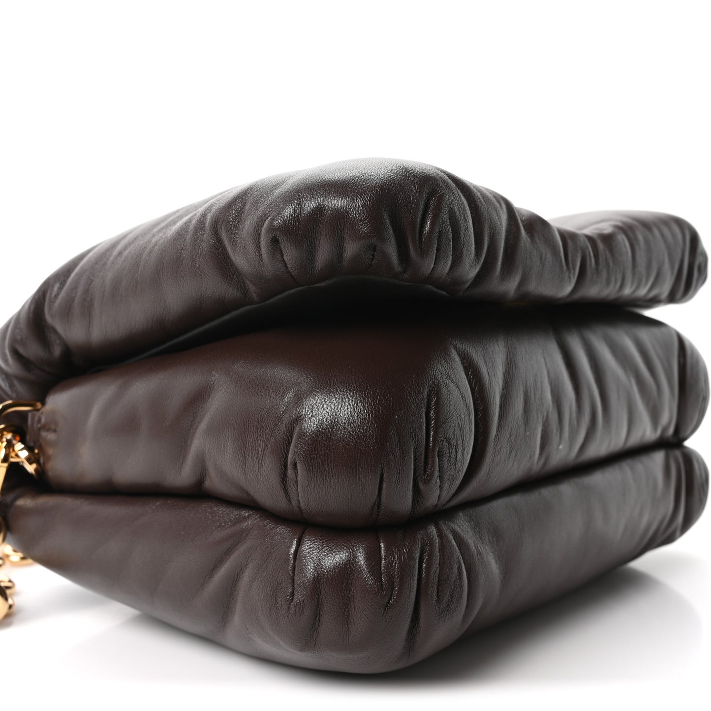 Lambskin Goya Puffer Bag Dark chocolate