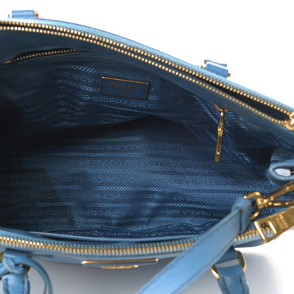 Prada Saffiano Mini Galleria Double Zip Tote Cobalto 6 of 21