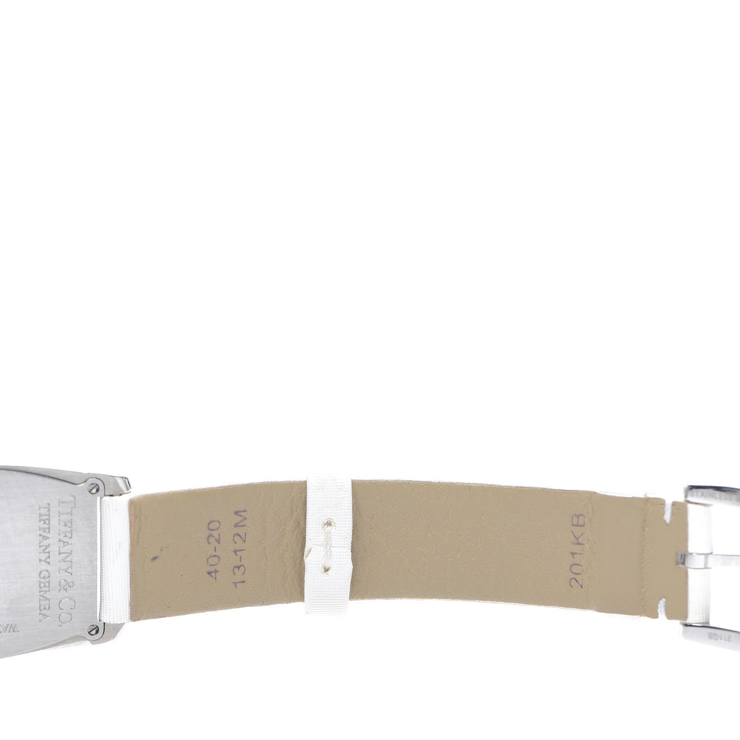 Tiffany Stainless Steel Calfskin 22mm Gemea Quartz Watch White 6 of 6