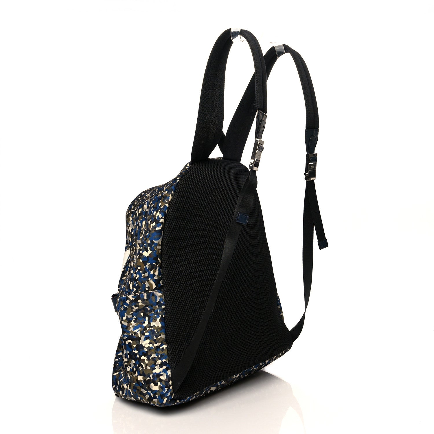 Fendi Nylon Vitello Elite Flamingo Granite Lightning Monster Eyes Backpack Military Lavagna Multicolor 2 of 10