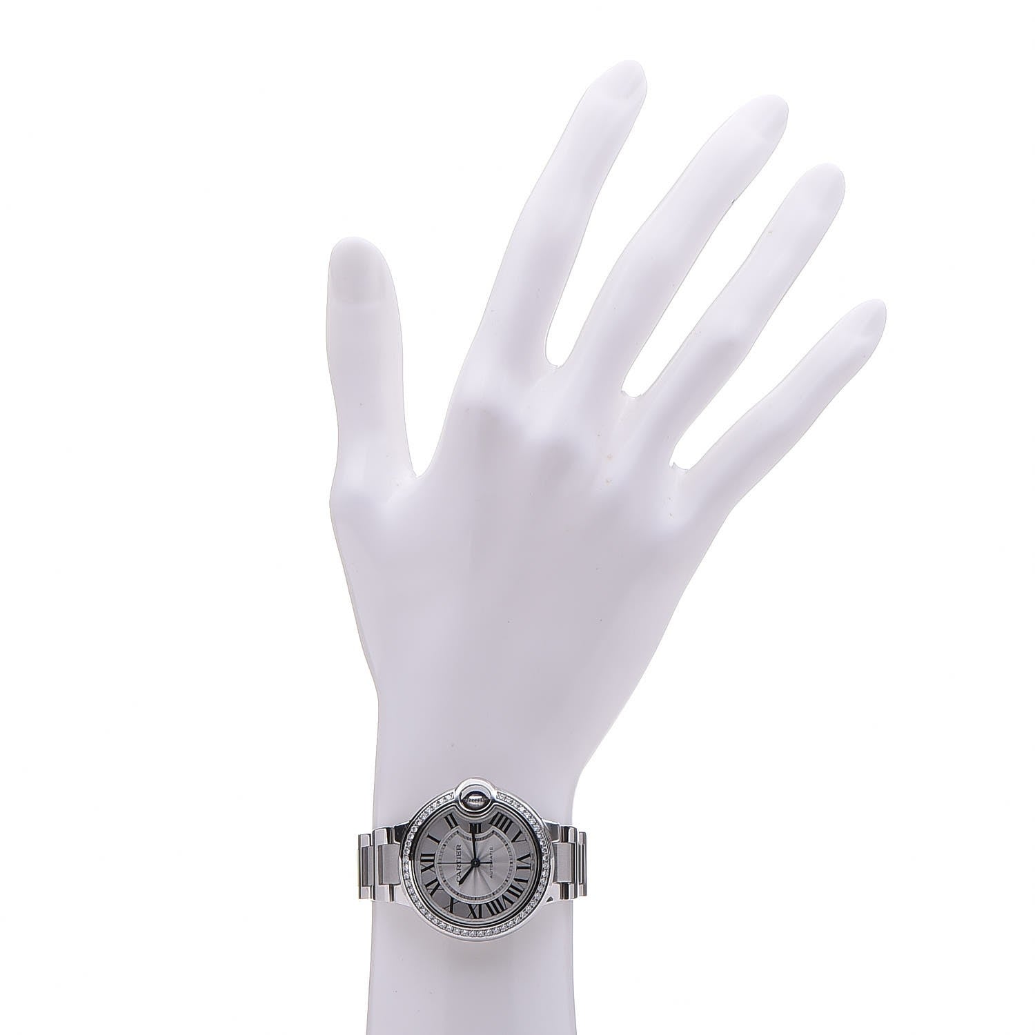 Cartier Stainless Steel Diamond Bezel 33mm Ballon Bleu De Cartier Automatic Watch 2 of 9