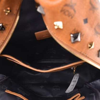MCM Visetos Studded Medium Stark M Backpack Cognac 9 of 22