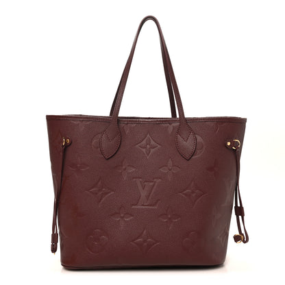 Louis Vuitton Empreinte Monogram Giant Neverfull MM Wine 1 of 11