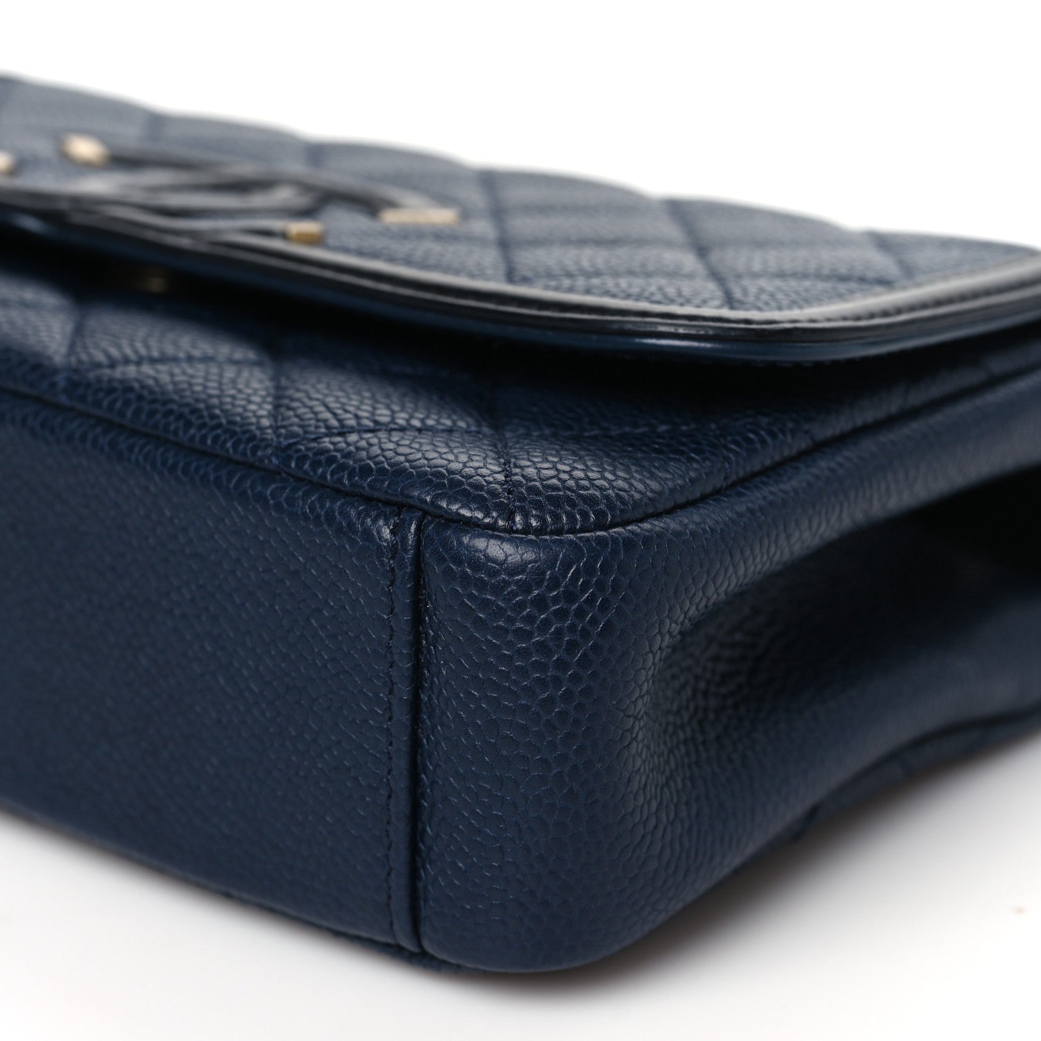 Chanel Caviar Quilted Small CC Filigree Flap Navy Black 1588132
