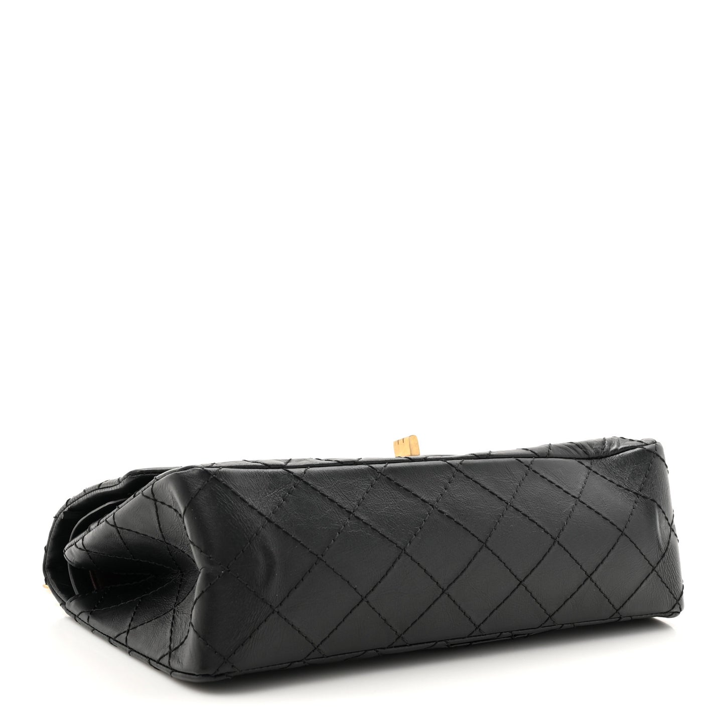 Aged Calfskin Quilted 2.55 Reissue 225 Flap Black