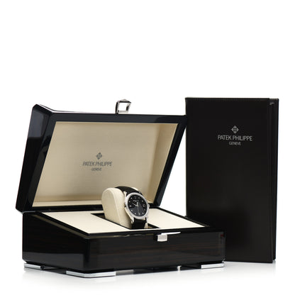 Patek Philippe 18K White Gold Alligator Diamond Bezel 38mm Calatrava Automatic Watch Black 5297G-001 5 of 5