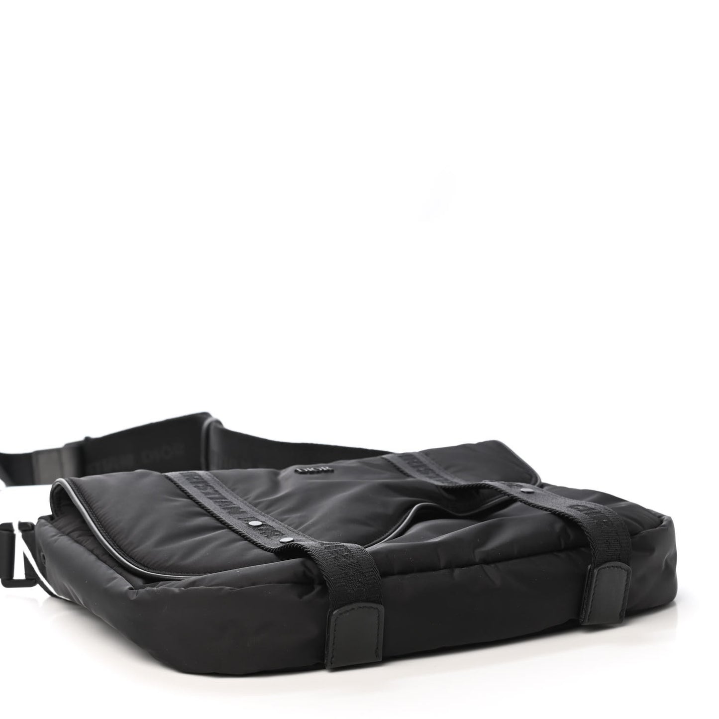 HOMME Nylon Saddle Messenger Bag Black