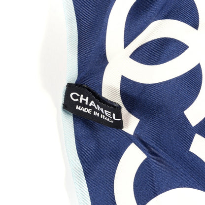 Chanel Silk CC Slim Bandeau Scarf Navy 3 of 3