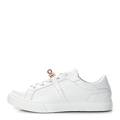 Hermes Calfskin Day Sneakers 37.5 White 1 of 9