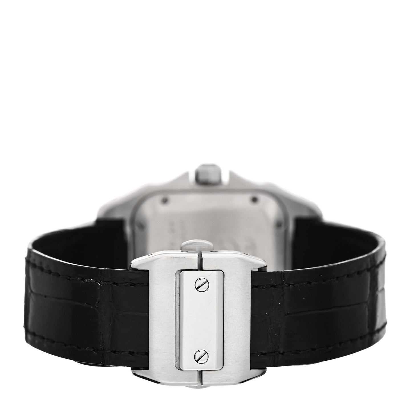 Stainless Steel Alligator 33mm Santos 100 Automatic Watch