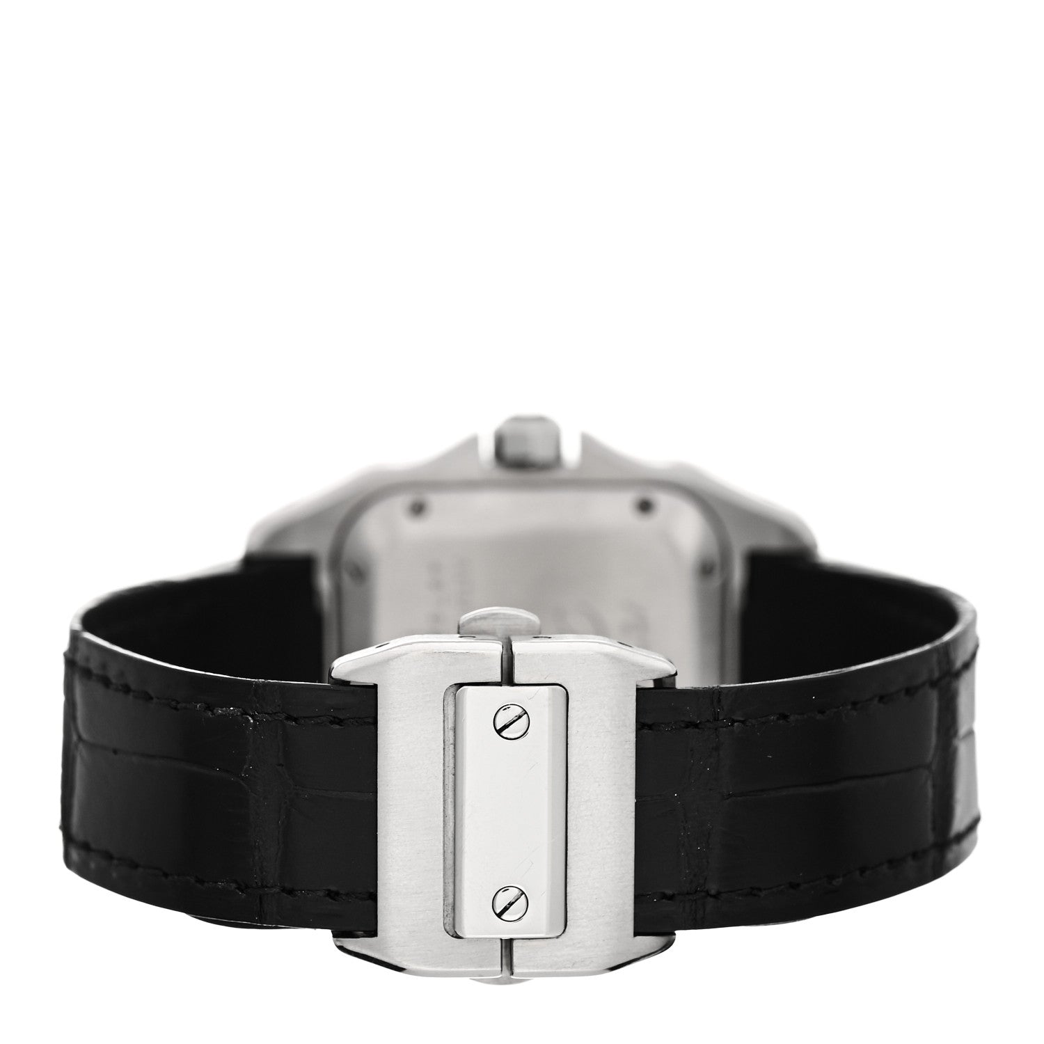 Cartier Stainless Steel Alligator 33mm Santos 100 Automatic Watch 3 of 5