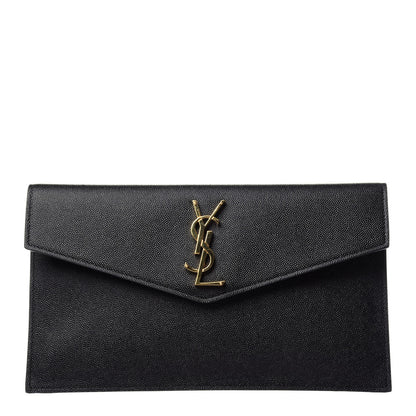 Saint Laurent Grain De Poudre Uptown Pouch Black 2 of 22