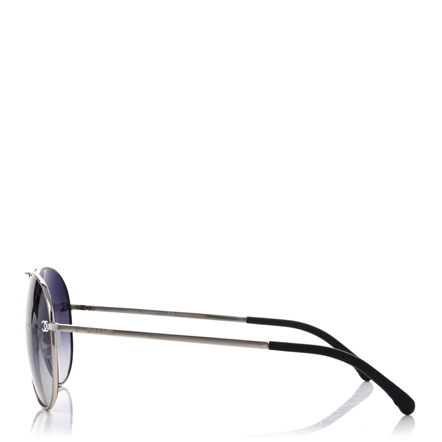 Chanel Metal Aviator CC Sunglasses 4189-T-Q Silver 4 of 8