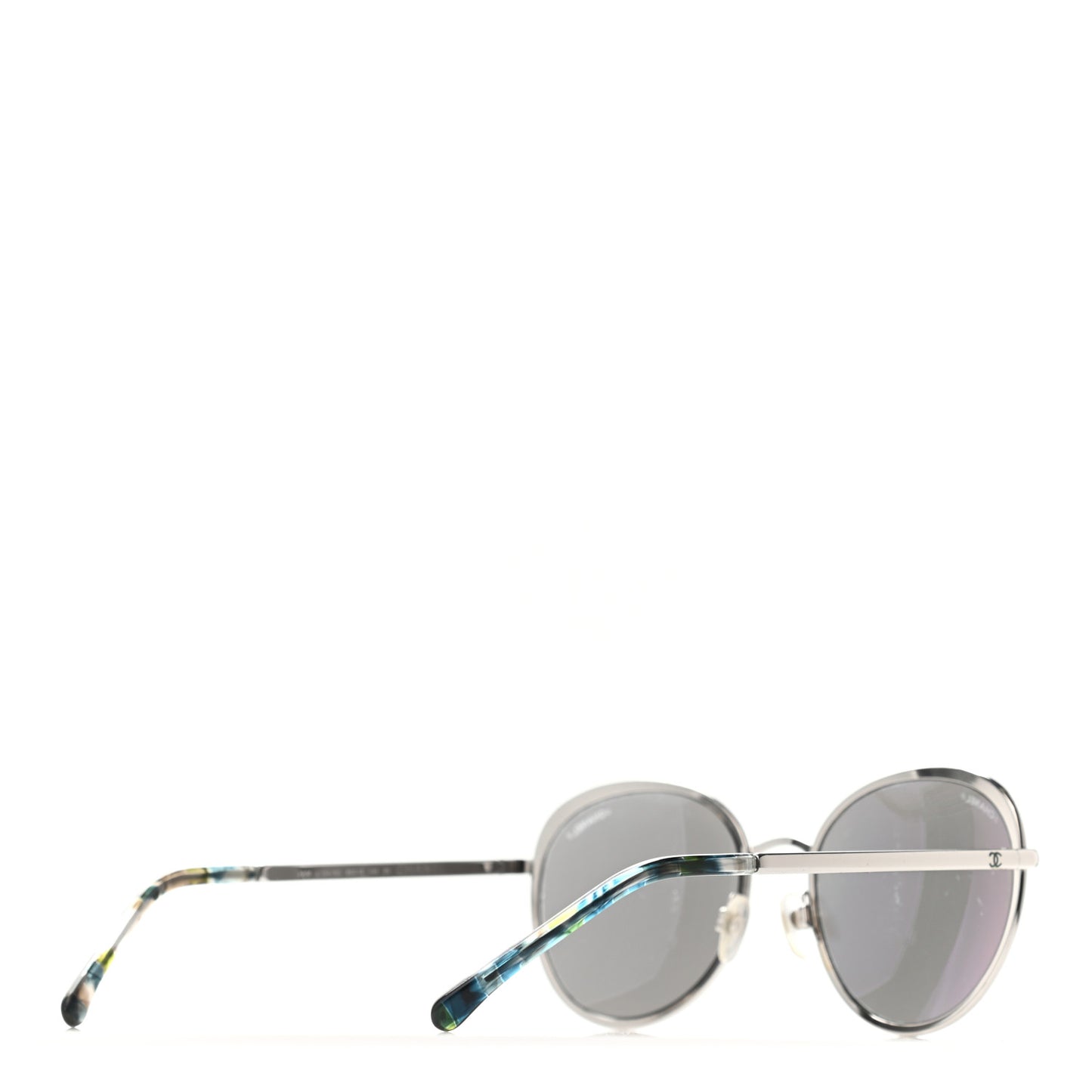 Metal Spring Round Sunglasses 4206 Silver