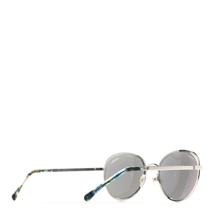 Chanel Metal Spring Round Sunglasses 4206 Silver 4 of 4