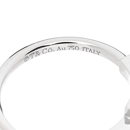 Tiffany 18K White Gold Diamond T Wire Ring 52 6 4 of 5