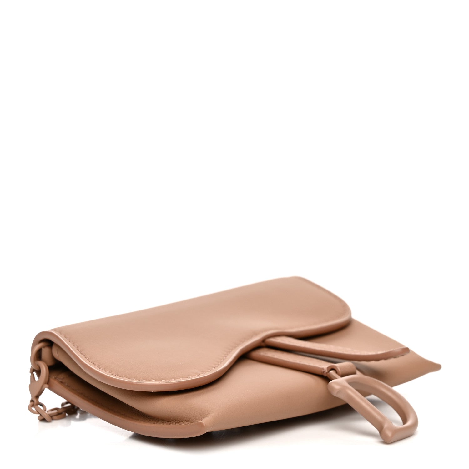 Christian Dior Ultra Matte Calfskin Nano Saddle Chain Pouch Rose Des Vents 3 of 9
