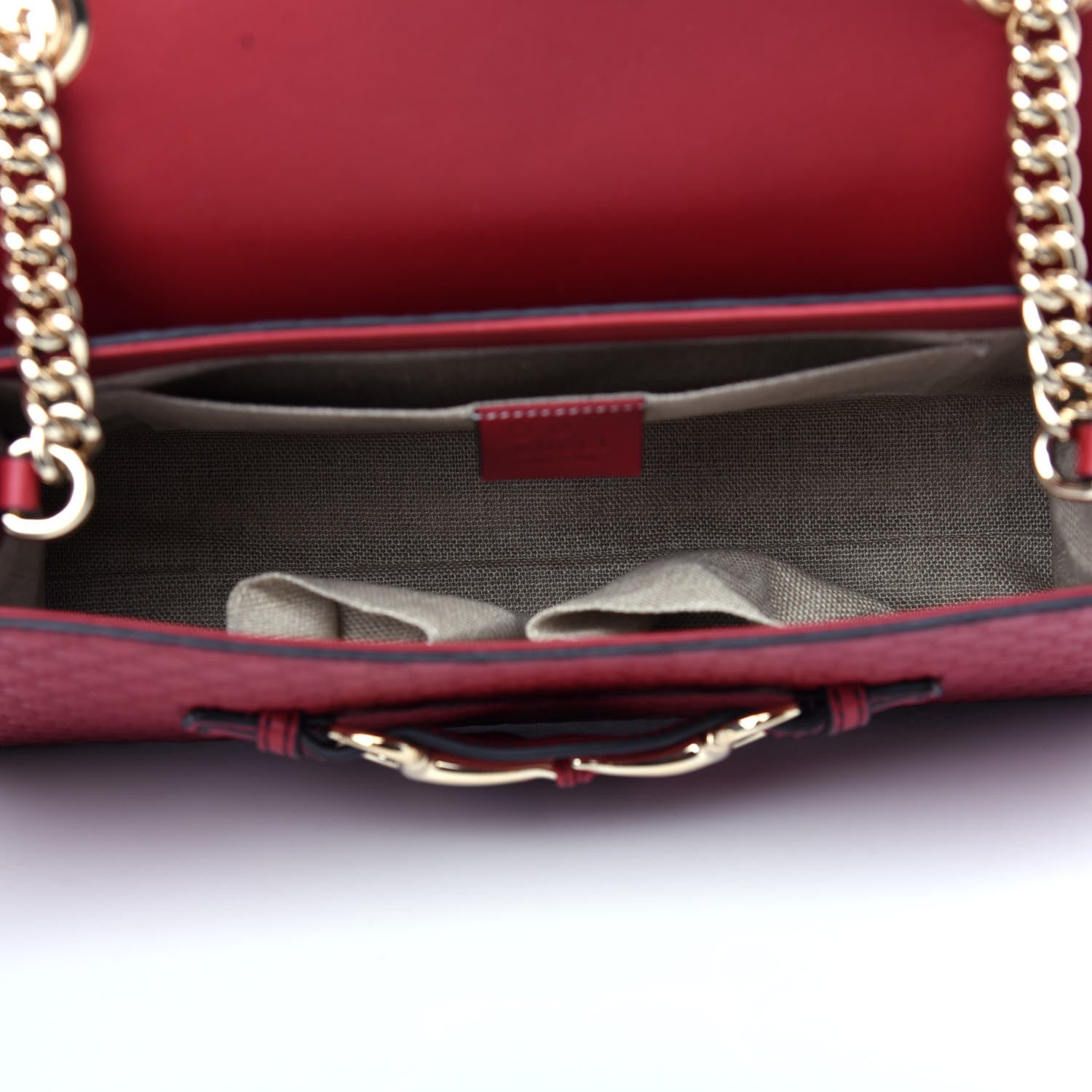 Gucci Microguccissima Medium Emily Chain Shoulder Bag Red 5 of 10