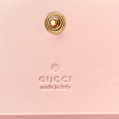 Gucci Calfskin Matelasse GG Marmont Card Case Perfect Pink 8 of 9