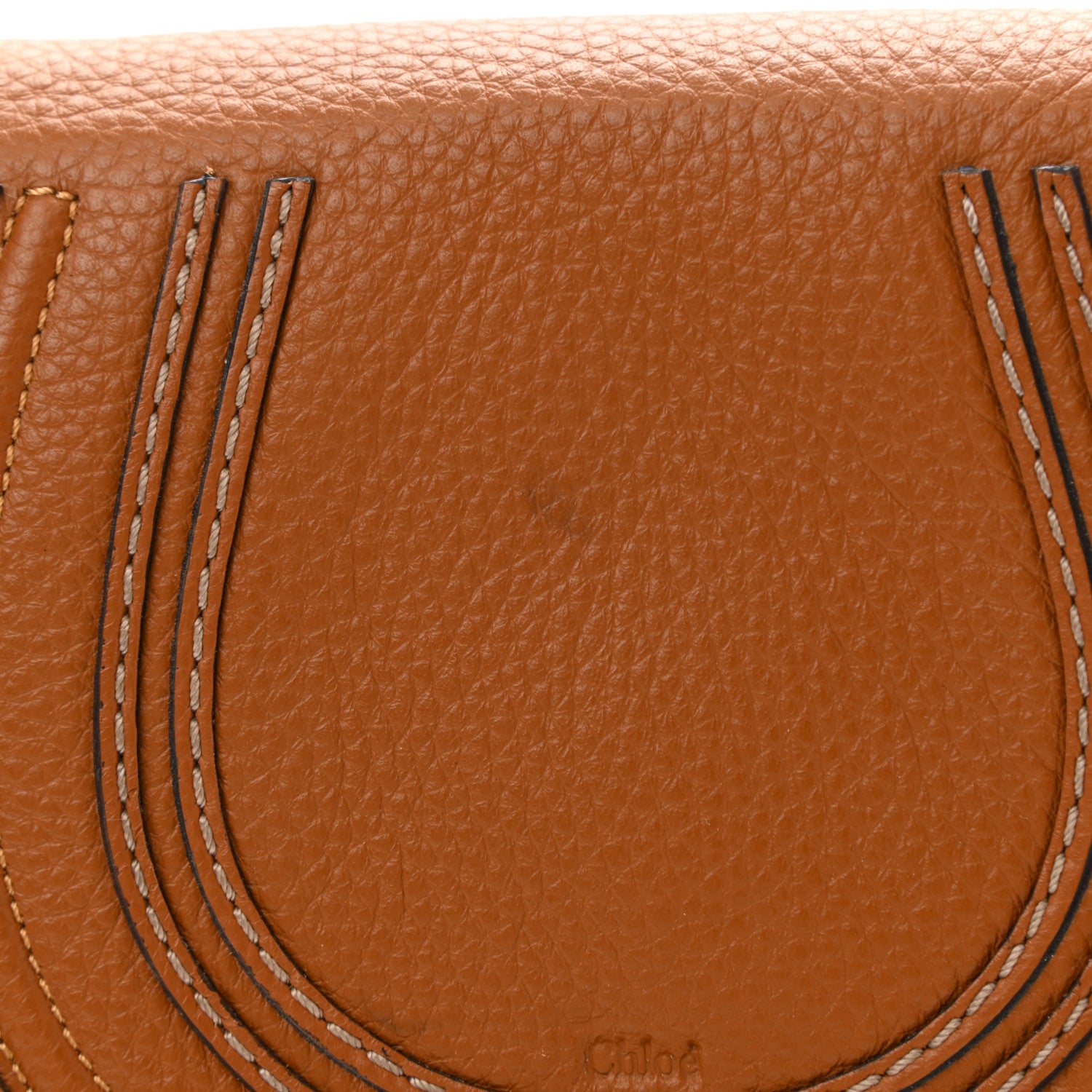 Chloe Calfskin Mini Marcie Round Crossbody Bag Tan 11 of 11