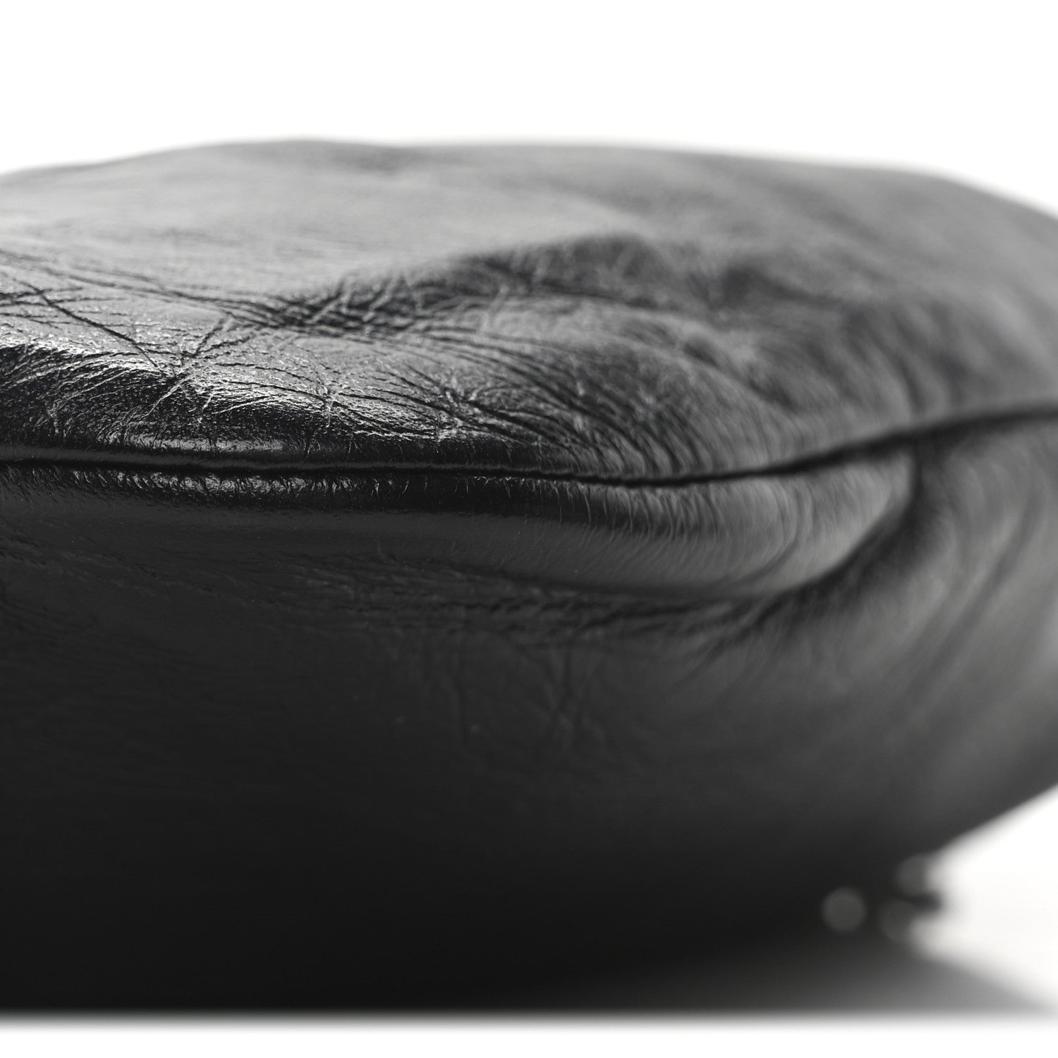 Saint Laurent Calfskin Pac Ruched Hobo Black 9 of 10