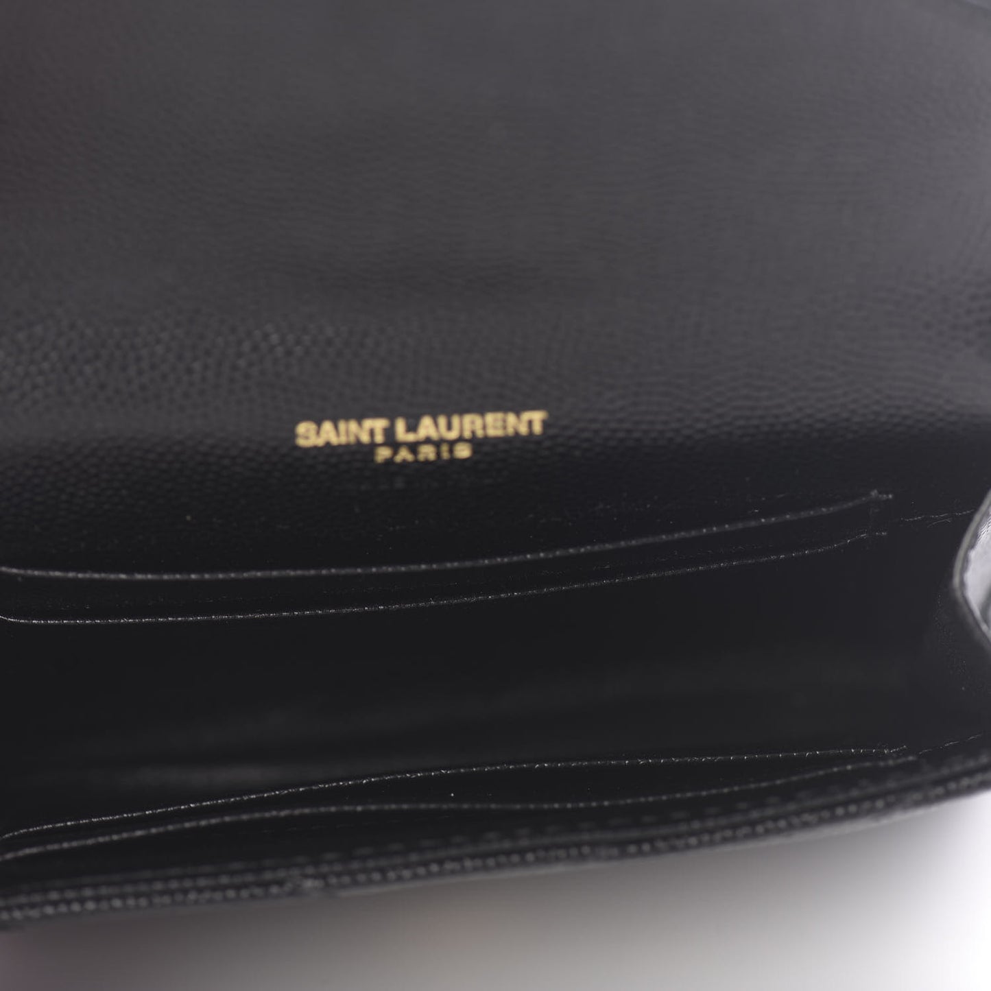 Grain De Poudre Matelasse Chevron Small Monogram Envelope Wallet Black